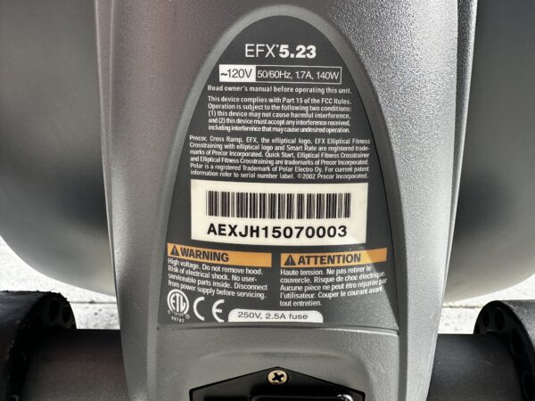 Precor EFX 5.23 Residential Elliptical - Image 2